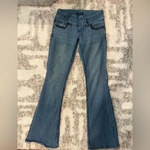 Vintage OTB Low Rise Women's Blue Flare Y2k Jeans Size 5/6